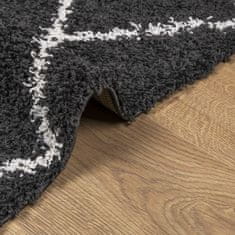 Vidaxl Košata preproga PAMPLONA moderna črna in krem 60x110 cm