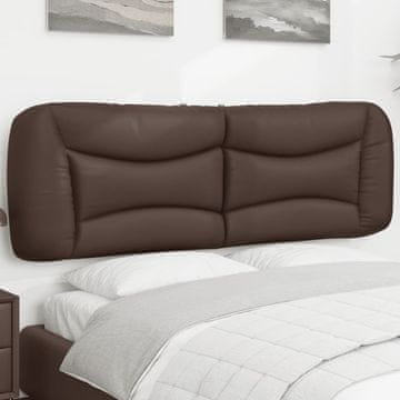 Vidaxl vidaXL Blazina za vzglavje, rjava, 160 cm, umetno usnje