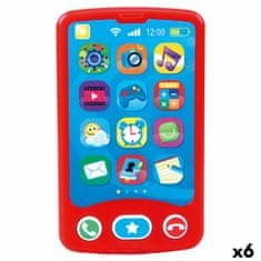 slomart igrača telefon playgo rdeča 6,8 x 11,5 x 1,5 cm (6 kosov)