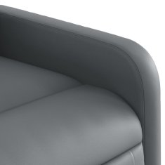 Vidaxl Električni masažni stol s funkcijo vstajanja sivo umetno usnje