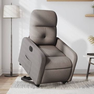 Vidaxl vidaXL Električni dvižni naslanjač, taupe, blago