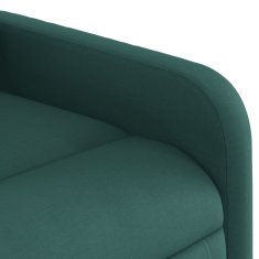 Vidaxl Električni naslanjač s funkcijo vstajanja temno zeleno blago