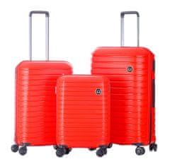 Ornelli Vanille set potovalnih kovčkov, rdeč (27767)