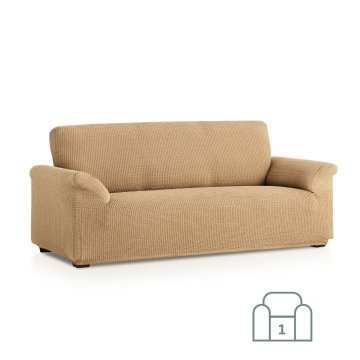 TIMMLUX Premium raztegljiva prevleka za fotelj - enosed 70-100 cm bež stretch EU kvaliteta