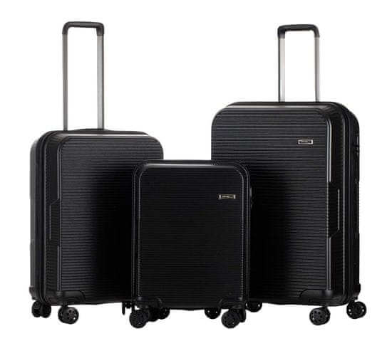 Ornelli Hermoso set potovalnih kovčkov, črn (27755)