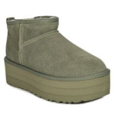 Ugg Australia Škornji zelena 40 EU Classic Ultra Mini Platform Shaded Clover