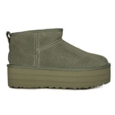 Ugg Australia Škornji zelena 40 EU Classic Ultra Mini Platform Shaded Clover