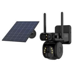 Secutek Y10-4G-Q11 dvojna leča vrtljiva zunanja sončna kamera za sim kartico
