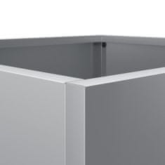 Vidaxl Cvetlično korito 2 kosa srebrno 32x30x29 cm pocinkano jeklo