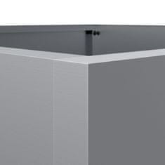 Vidaxl Cvetlično korito srebrno 52x48x75 cm pocinkano jeklo