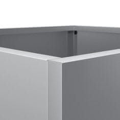 Vidaxl Cvetlično korito srebrno 32x29x75 cm pocinkano jeklo