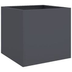 Vidaxl Cvetlično korito 2 kosa antracit 49x47x46 cm jeklo