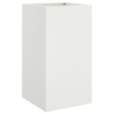 Vidaxl Cvetlično korito belo 42x38x75 cm jeklo