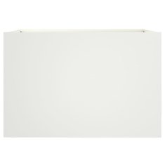 Vidaxl Cvetlično korito belo 62x47x46 cm jeklo