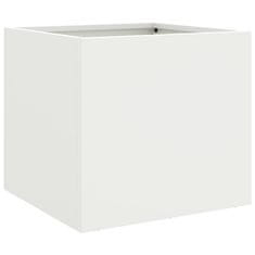 Vidaxl Cvetlično korito 2 kosa belo 32x30x29 cm hladno valjano jeklo
