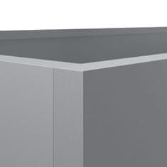 Vidaxl Cvetlično korito srebrno 62x40x39 cm pocinkano jeklo