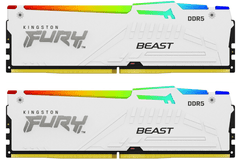 Kingston Fury Beast RGB pomnilnik RAM, 32GB (2x16GB), DDR5-5600, DIMM CL36, 1.25V (KF556C36BWEAK2-32)