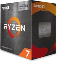 AMD Ryzen 7 5700X3D procesor, 8 jedrni, 16 niti, 3,0 GHz, 4,1 GHz Boost (100-100001503WOF)