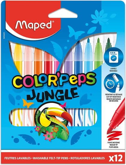 Maped Flomaster šolski color'peps jungle 1/12