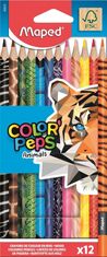 Maped Barvice color'peps trirobne 1/12 animals