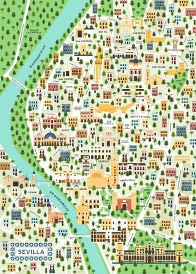 Ravensburger Puzzle Zemljevid Seville 1000 kosov