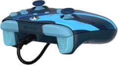 PDP Rematch kontroler za Xbox, žični, svetoč v temi, motiv Blue Tide