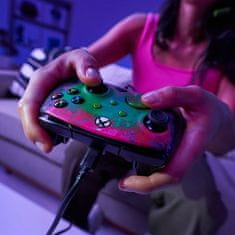 PDP Rematch kontroler za Xbox, žični, svetoč v temi, motiv Space Dust