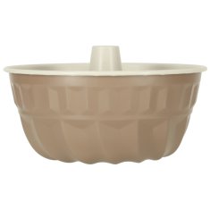 WOWO Peka kolačev - Okrogel pekač za torte z rokavom 22 cm - rjav