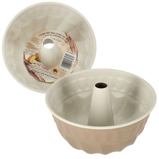 WOWO Peka kolačev - Okrogel pekač za torte z rokavom 22 cm - rjav