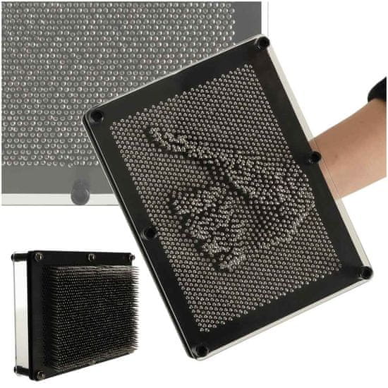 WOWO Srebrna 3D umetniška tabla XXL - 3D umetniška tabla srebrna XXL