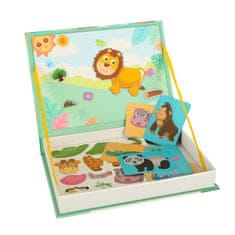 WOWO Puzzle Safari Animals - Magnetna sestavljanka Safari Animals - 47-delna sestavljanka