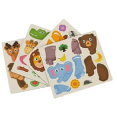 WOWO Puzzle Safari Animals - Magnetna sestavljanka Safari Animals - 47-delna sestavljanka