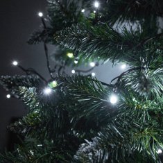 WOWO LED svetilka na nizu 10 m - 10 m LED svetilka na nizu, 100 LED, hladno bela, 8 načinov osvetlitve