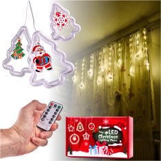 WOWO LED viseče lučke za božič - božične LED viseče lučke s slikami na drevesih, 3 m, 10 USB žarnic