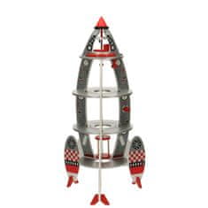 WOWO Vesoljska raketa z astronavtom - lesena vesoljska raketa z astronavtom