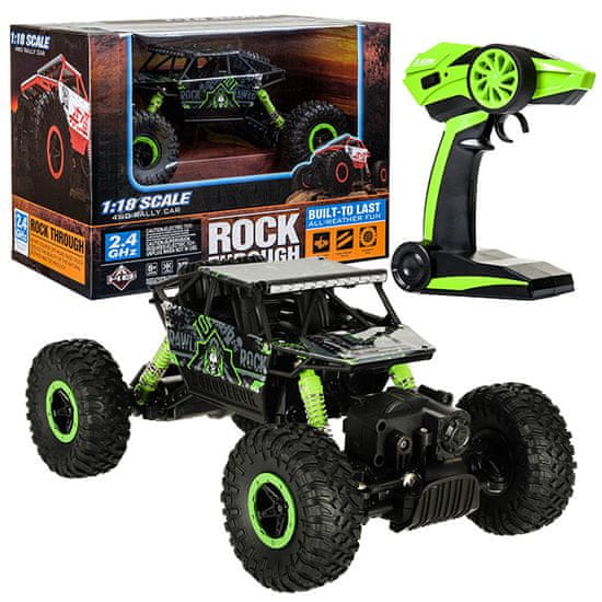 WOWO RC Rock Crawler - HB avto na daljinsko upravljanje 2,4 GHz 1,18 zelen