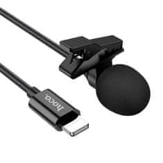 Hoco L14 Lavalier mikrofon Lightning, črna