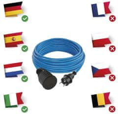 Emos P01510W Weatherproof podaljševalni kabel 10 m, 1 vtičnica, črna, 230 V, 1,5 mm2