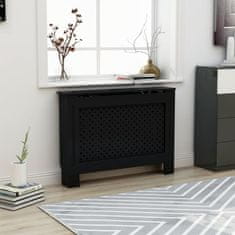 Vidaxl Pokrov za radiator črn 112x19x81,5 cm mediapan