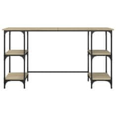 Vidaxl Pisalna miza sonoma hrast 140x50x75 cm kovina in inženirski les