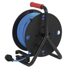 Emos P08650W Weatherproof kabelski kolut 50 m, 4 vtičnice, modra, 230 V, 1,5 mm2