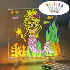 JOJOY® Interaktivna tablica za risanje, LED tablica za risanje, Tablica za sporočila ( Tablica + 7 Markerjev + USB kabel) | LUMOBOARD