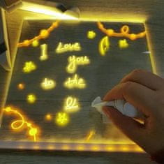 JOJOY® Interaktivna tablica za risanje, LED tablica za risanje, Tablica za sporočila ( Tablica + 7 Markerjev + USB kabel) | LUMOBOARD