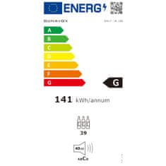 Dunavox Vinska vitrina DAUF-38.100DB podpulno vgradna