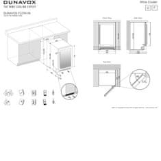 Dunavox Vinska vitrina DAUF-38.100DB podpulno vgradna