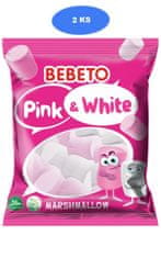 Bebeto  marshmallow Pink&White 60g (2 kos)