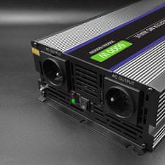 Qoltec Monolith 6000 MS valovni pretvornik napetosti | 12 V na 230 V | 3000/6000 W | USB