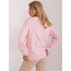 ITALY MODA Ženska bluza brez kapuce LAME svetlo roza barve DHJ-BZ-8856.39_406231 Univerzalni