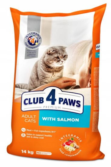 Club4Paws Premium suha hrana za odrasle mačke - losos 14 kg