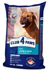 Club4Paws Premium suha hrana za pse vseh pasem z jagnjetino in rižem 14 kg